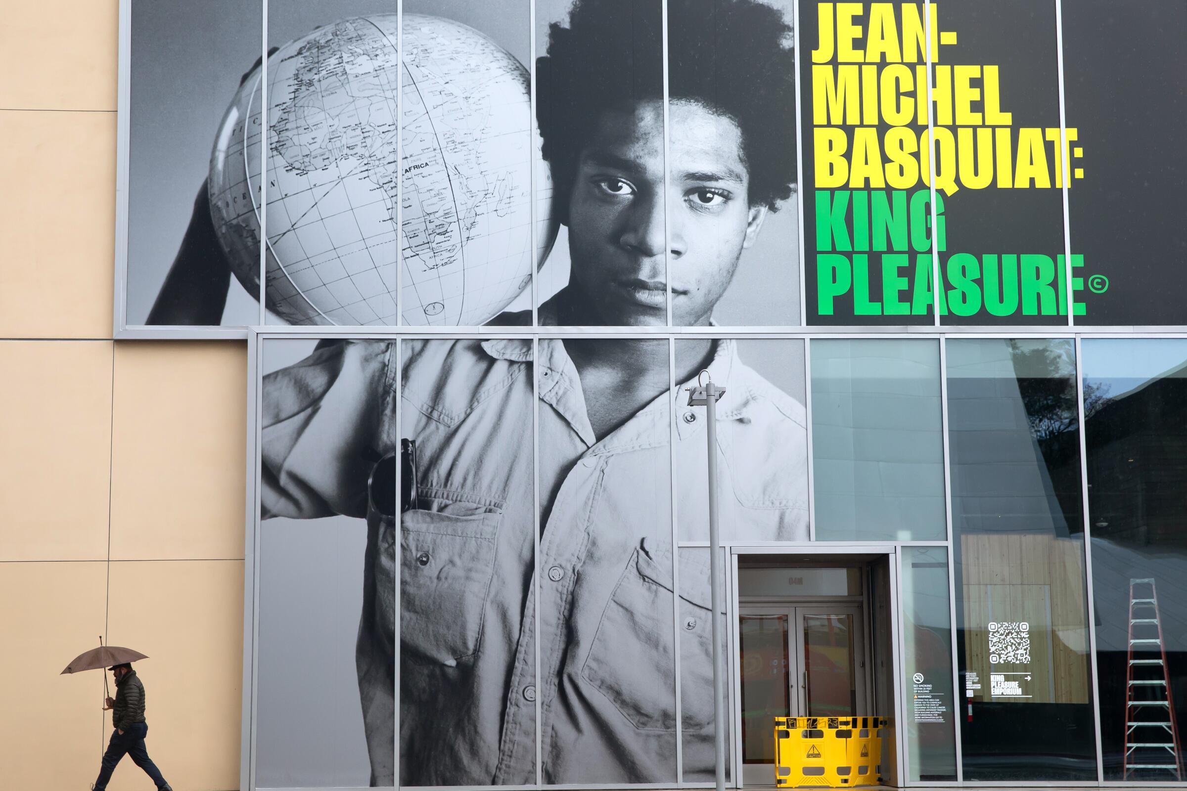The exterior of "Jean-Michel Basquiat: King Pleasure." 