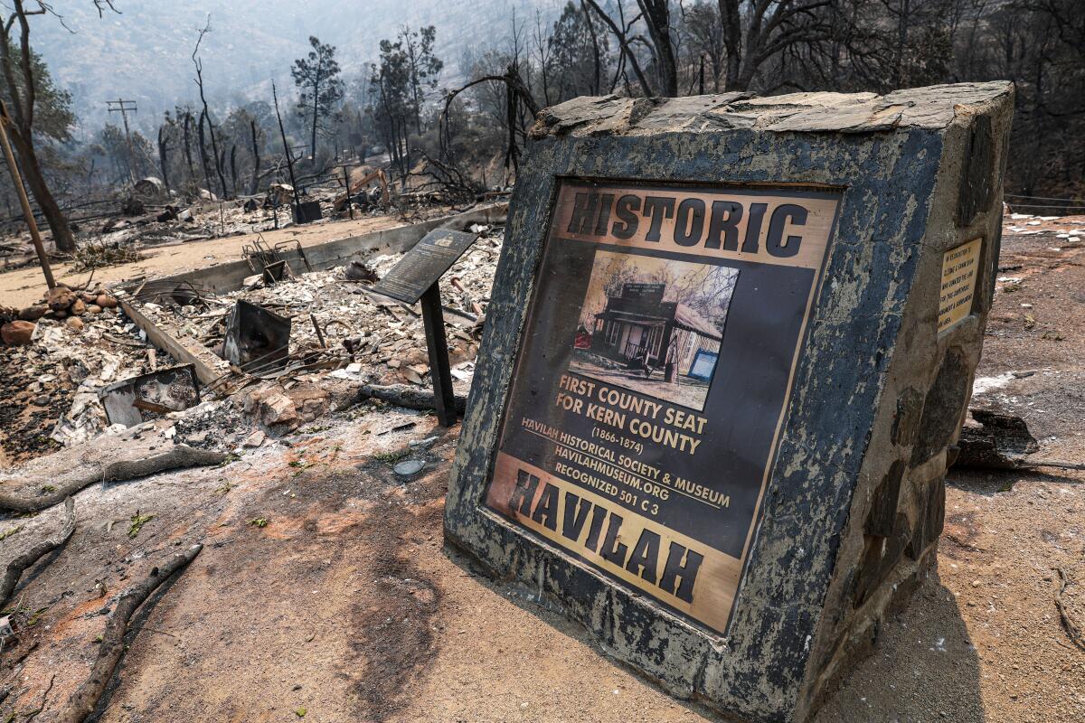The Borel fire devastated the Kern County mining town of Havilah, leaving many residents homeless.
