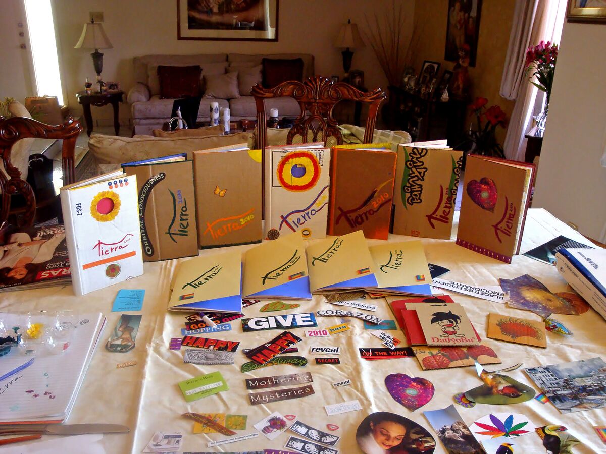 Chapbooks by tatiana de la tierra made in the style of Argentinian "cartoneras."