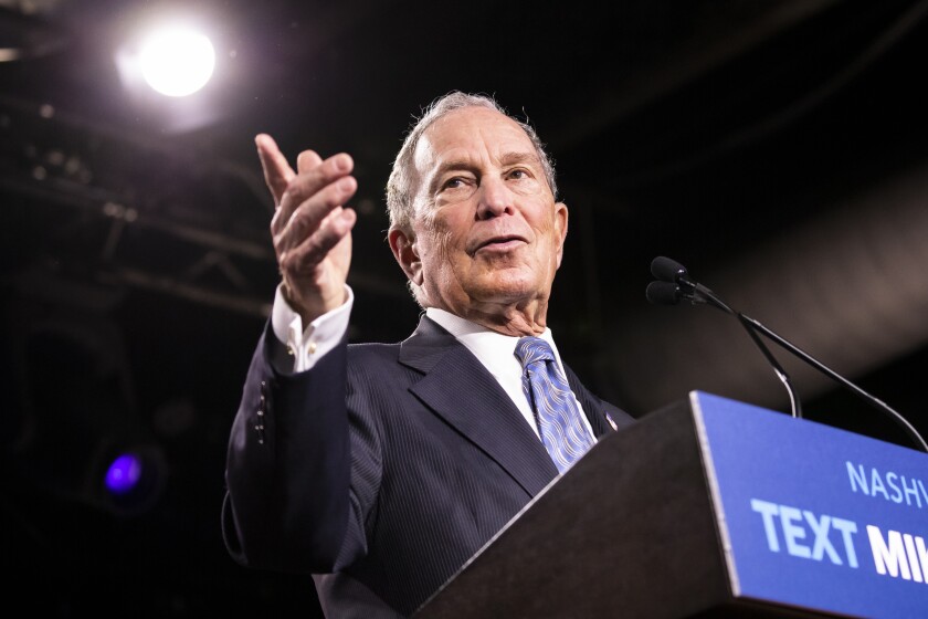 Michael R. Bloomberg at a campaign rally in Nashville last week.