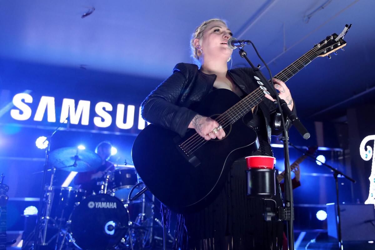 Singer Elle King performs onstage at Samsung Galaxy Life Fest