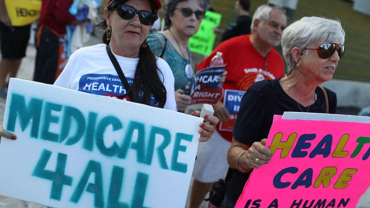 A "Medicare For All" Rally in Fort Lauderdale, Fl.