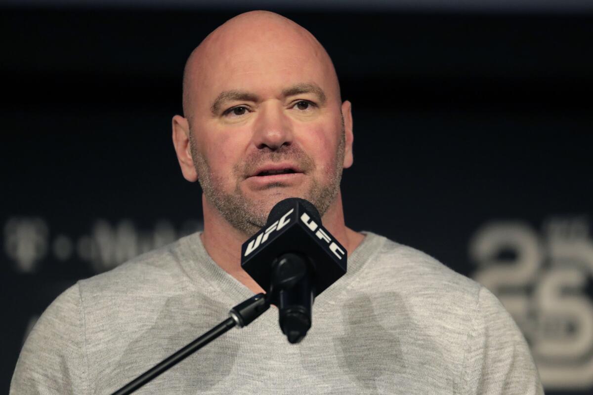 Dana White and UFC will hold four events at Yas Island in Abu Dhabi during July.