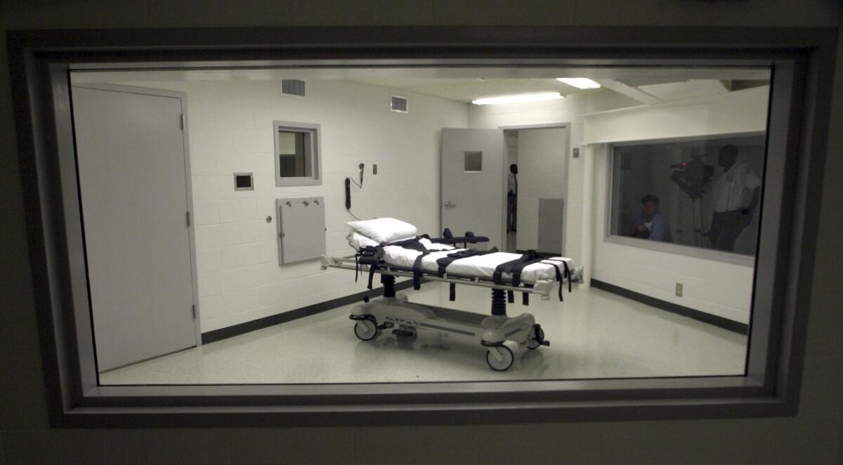 A lethal injection chamber in Atmore, Ala.