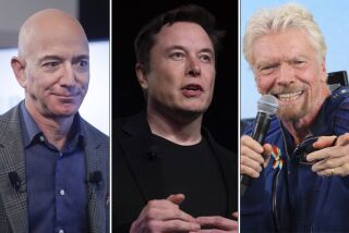 Jeff Bezos, Elon Musk and Richard Branson.