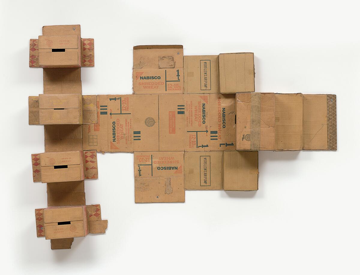 "Nabisco Shredded Wheat (Cardboard)," 1971. (Jonathan Muzikar / Robert Rauschenberg Foundation )