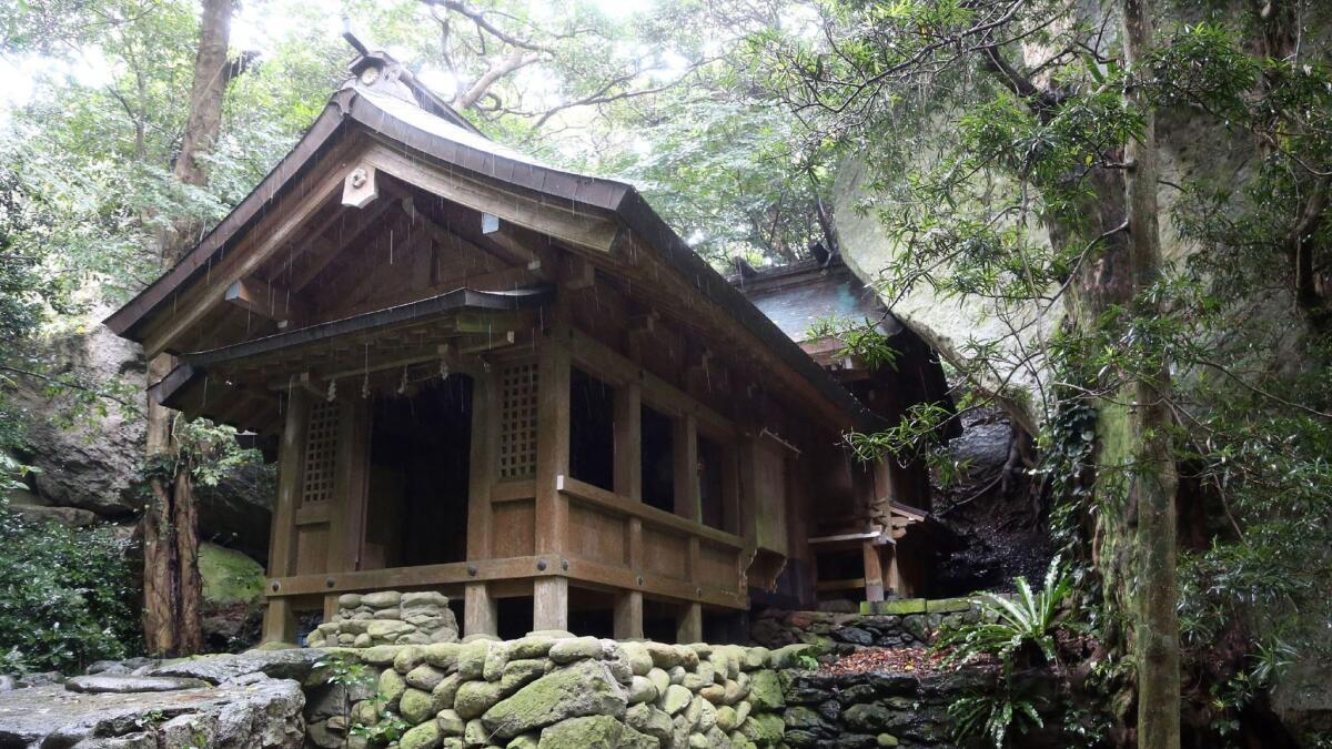 The Okitsugu shrine of the Munakata Taisha on Okinoshima island.