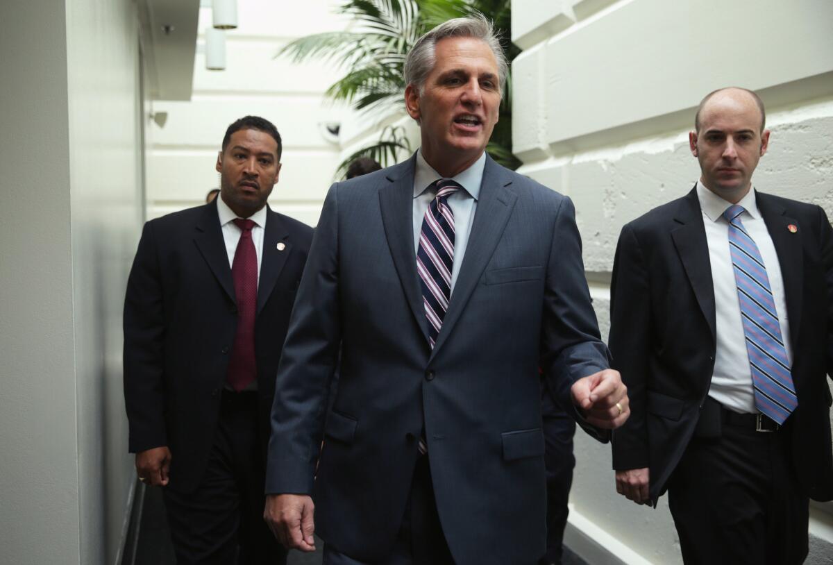 U.S. House Majority Leader Rep. Kevin McCarthy (R-Bakersfield) has weighed in with financial support for GOP candidates in state legislative races.