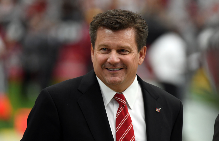 Arizona Cardinals team president Michael Bidwill looks on before a game.