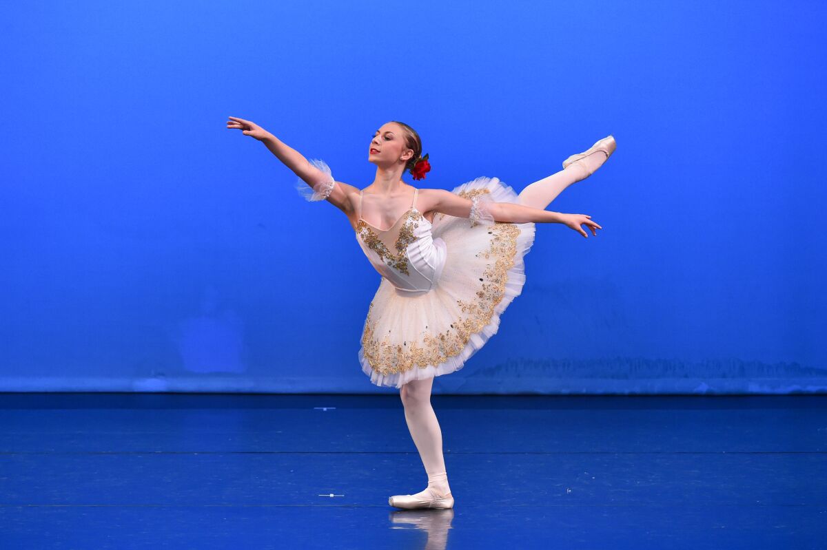 Del Mar ballerina Remy Loren took second place in the senior division of the Youth America Grand Prix ballet competition.