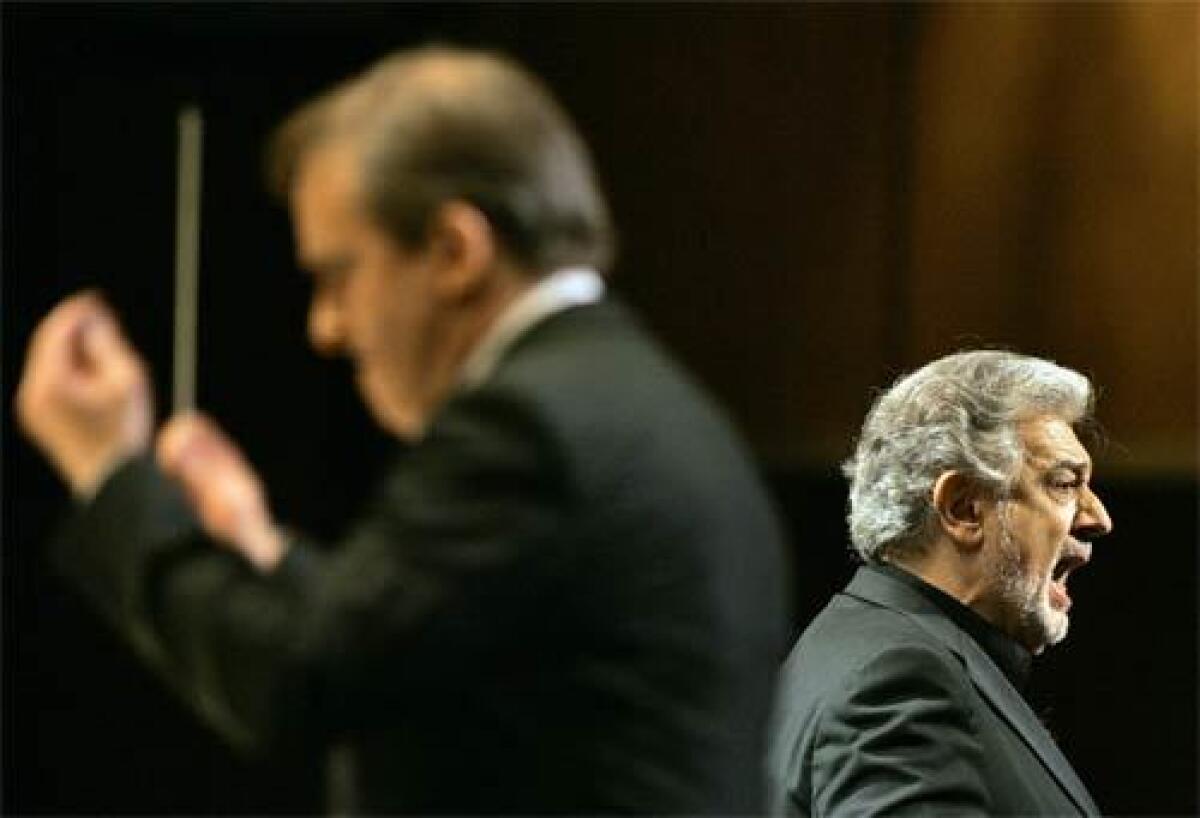 Plácido Domingo performs at his 40th anniversary at the L.A. Opera in 2008.