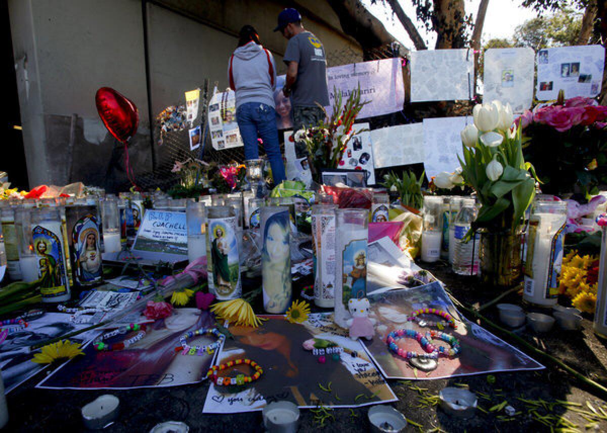 A roadside memorial is growing in Burbank where five young adults died.