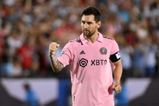 FRISCO, TEXAS - AUGUST 06: Lionel Messi #10 of Inter Miami CF reacts after making his penalty kick.