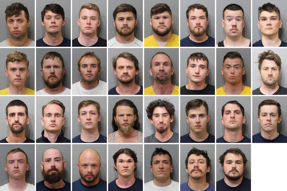 Members of the white supremacist group Patriot Front 
