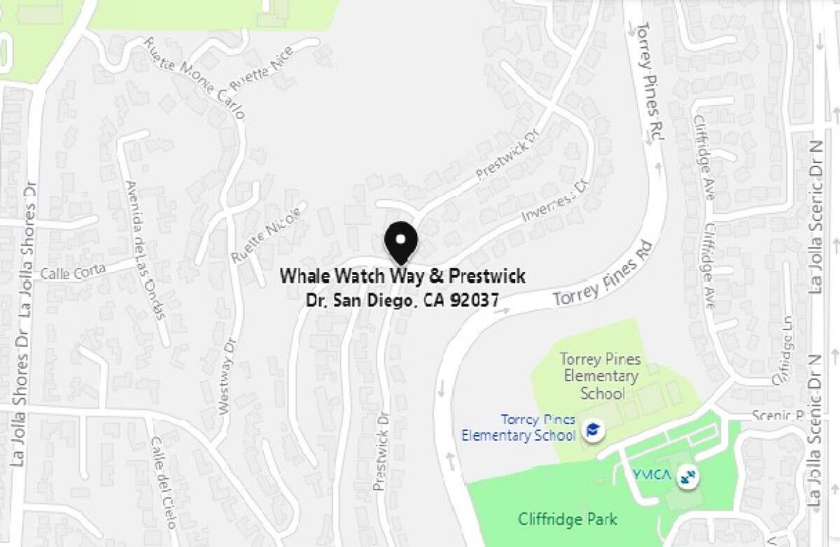 A driver suffered a fractured neck in a two-vehicle crash Oct. 16 at Whale Watch Way and Prestwick Drive in La Jolla.