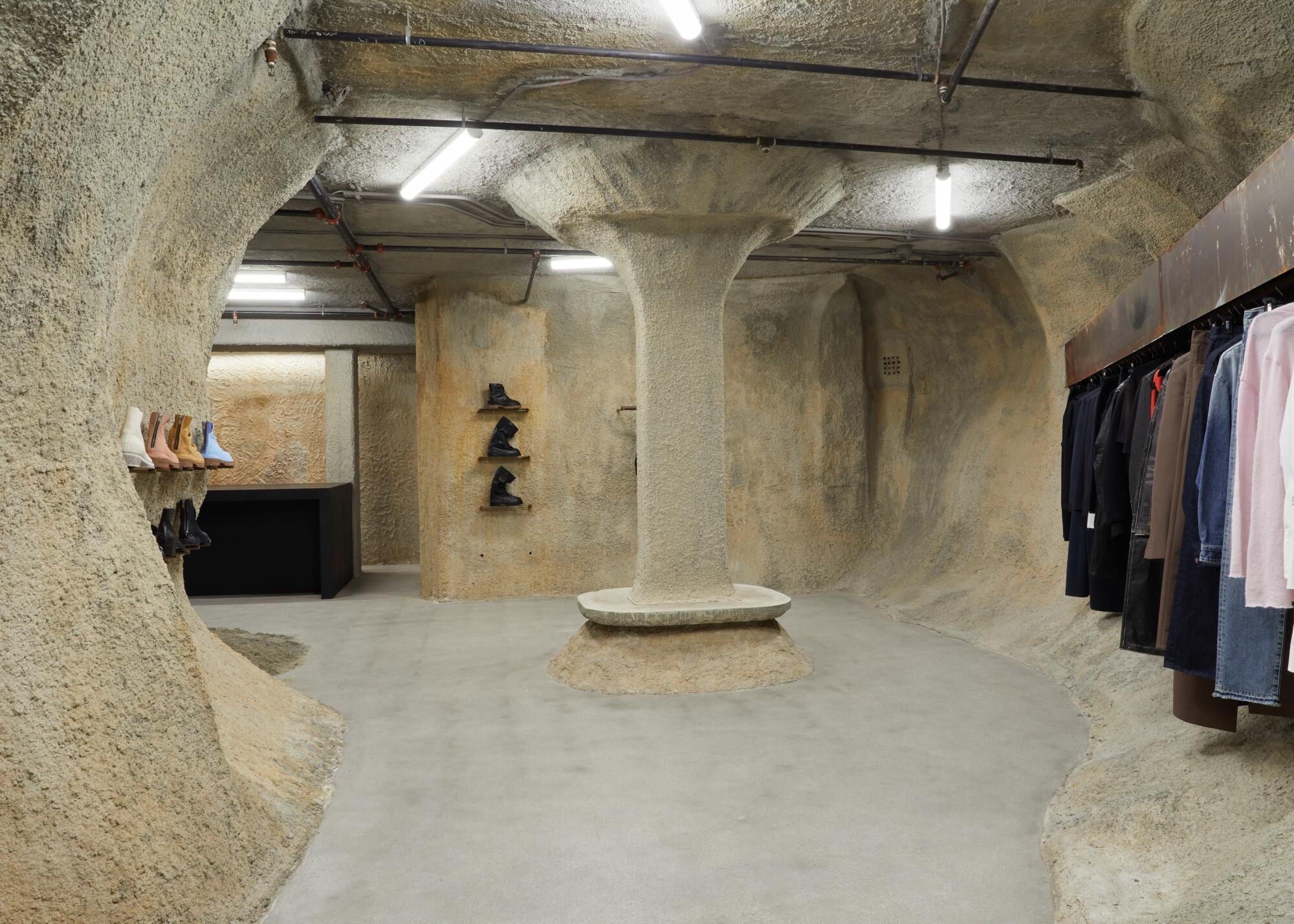 Inside a cavernous store in West Hollywood.