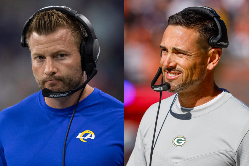 Rams coach Sean McVay, left, and Packers coach Matt LaFleur.