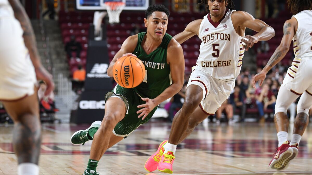 Taurus Samuels (Vista) has had some big games for Dartmouth this season as the Ivy League returned to the courts.