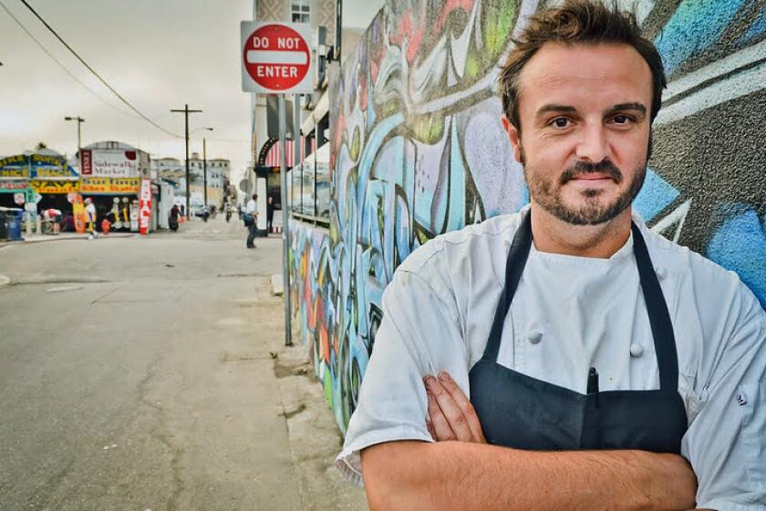 Chef Brendan Collins poses for a photo in Venice.