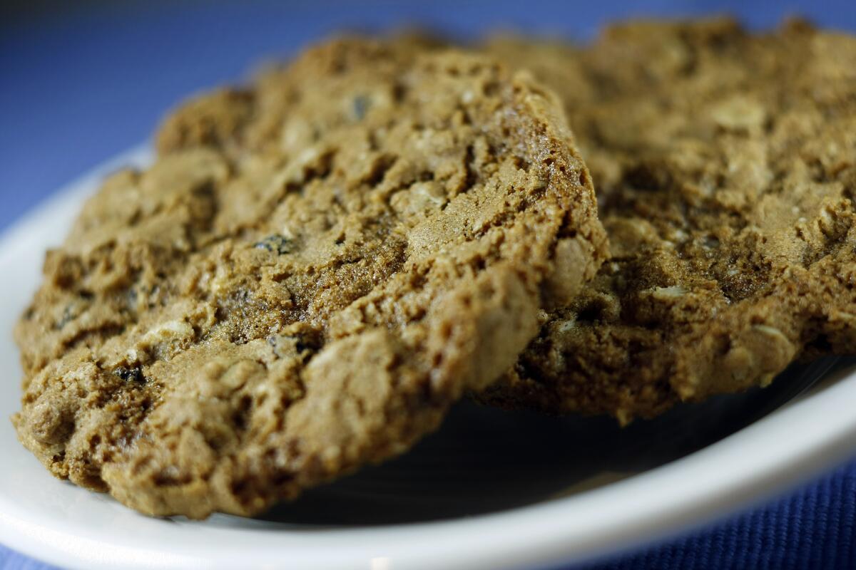 These oatmeal cookies are big on size and flavor. Recipe: Oatmeal currant cookies