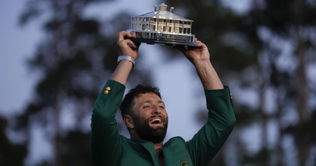 Jon Rahm fulfills his Panda Express prophecy to win first Masters - Los ...