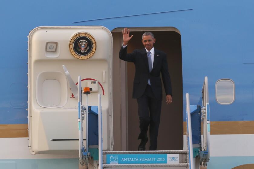 President Obama arrives in Turkey on Sunday for the G20 leaders summit. Leaders from the world's top 20 industrial powers are meeting in Turkey, seeking to overcome differences on issues including the Syria conflict, the refugee crisis and climate change.