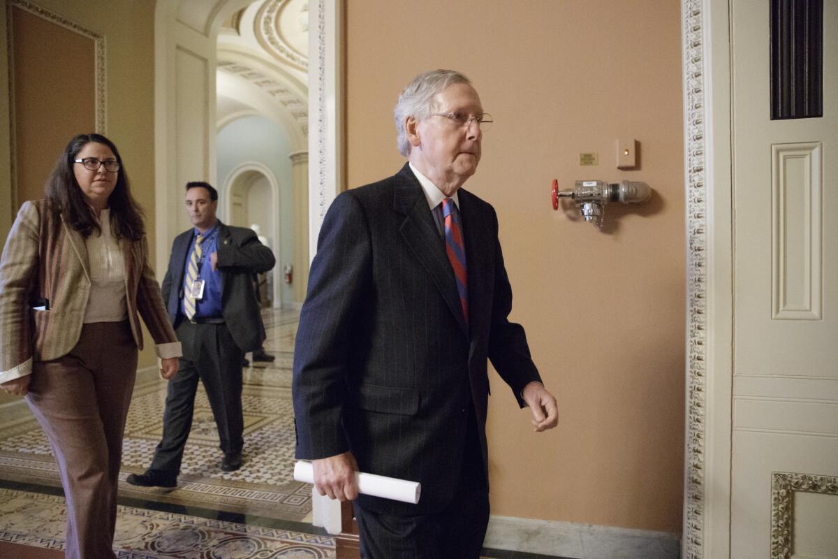 "We know the task before us is daunting," Senate Majority Leader Mitch McConnell (R-Ky.) said Monday.