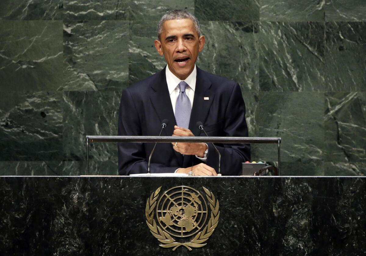 President Obama addresses the 69th session of the United Nations General Assembly.