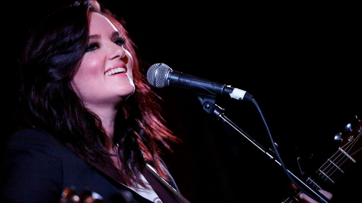 Country music singer and songwriter Brandy Clark performs at the Hotel Cafe in Hollywood in 2016. She recorded her new live album "Live From Los Angeles" at the venue.