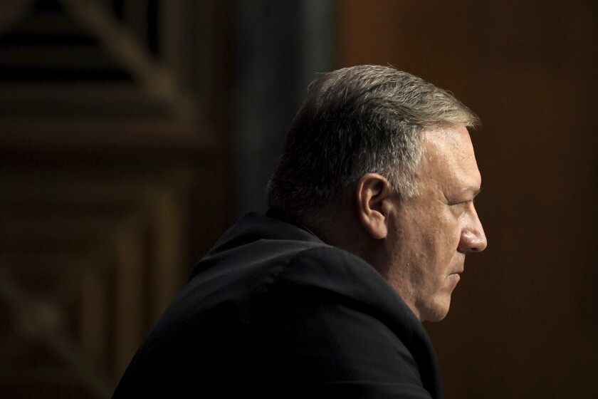 Michael R. Pompeo at a committee hearing