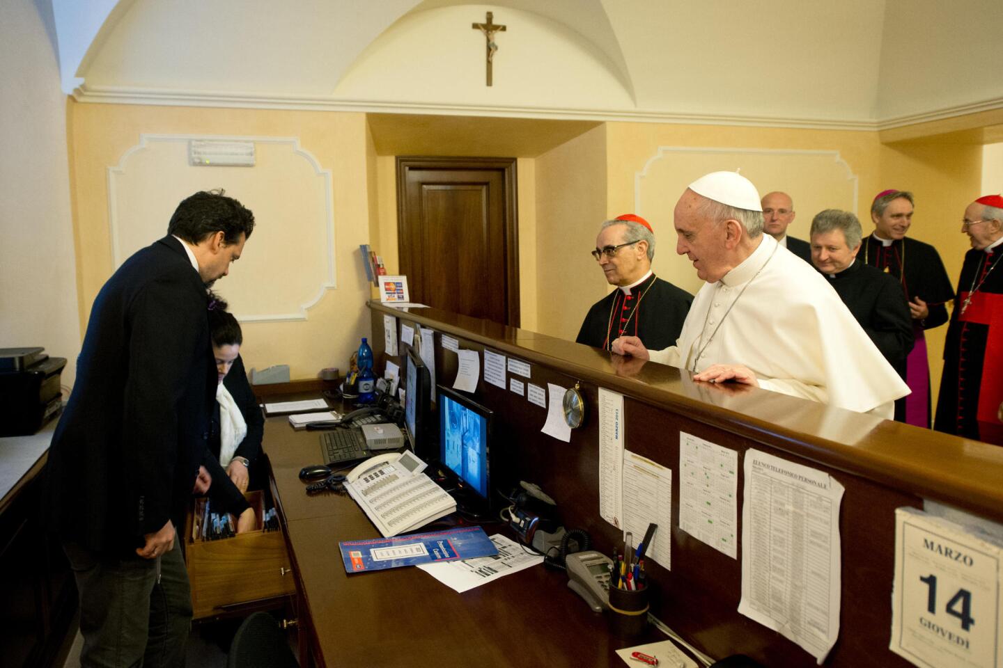 Pope Francis picks up his tab