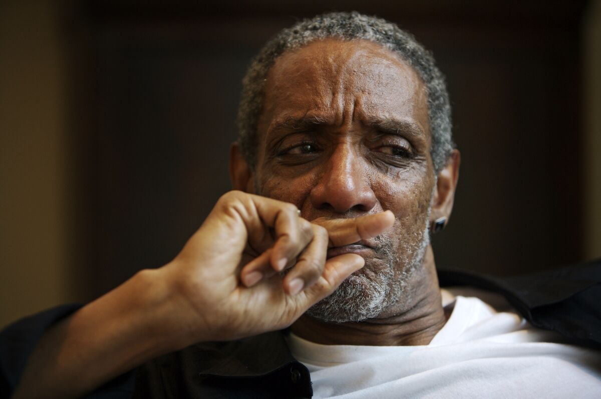 In this July 2, 2008 photo, actor Thomas Jefferson Byrd appears during a portrait session in Atlanta. Police say Byrd, known for his roles in many Spike Lee films and who was nominated for a Tony Award in 2003, was shot dead in Atlanta on Saturday. He was 70. (Marcus Yam/Atlanta Journal-Constitution via AP)