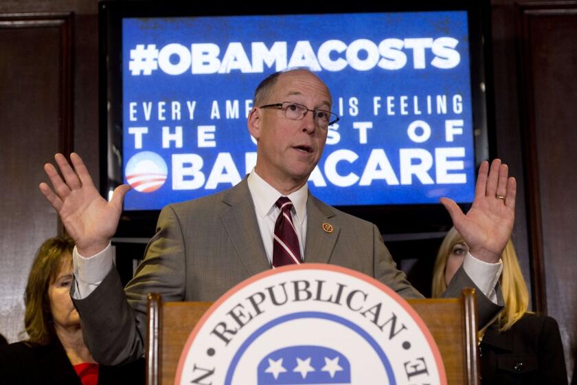 Rep. Greg Walden (R-Ore.), chairman of the National Republican Congressional Committee, speaks during a news conference.