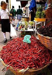 Chiles at a street market