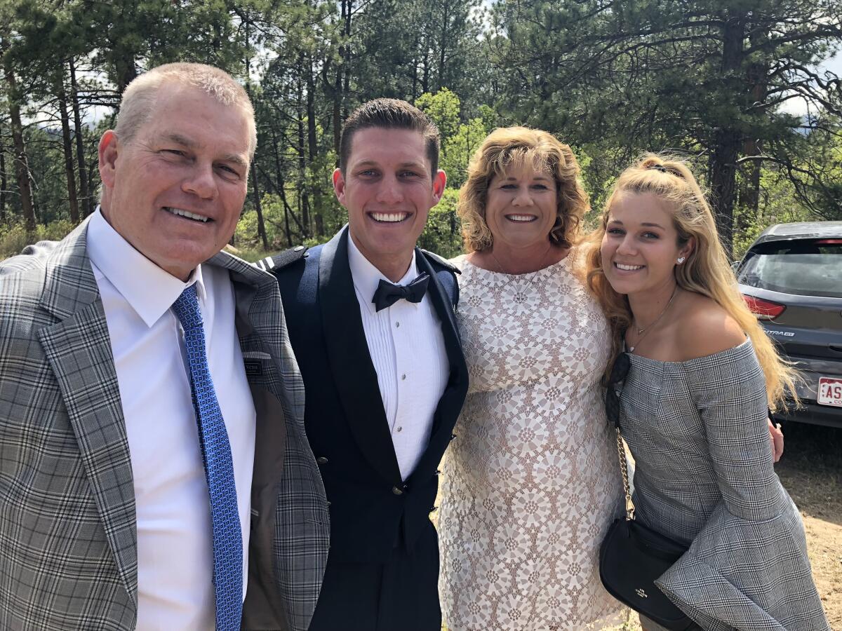The Wilkie family — Don, Travis, Carlene and Cameron — in an undated photo.