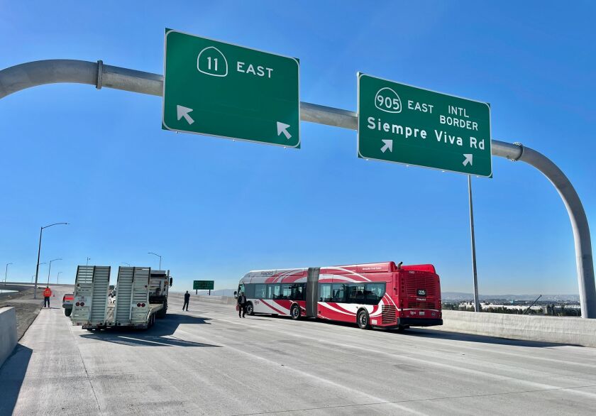 New freeway connectors at the Otay Mesa region