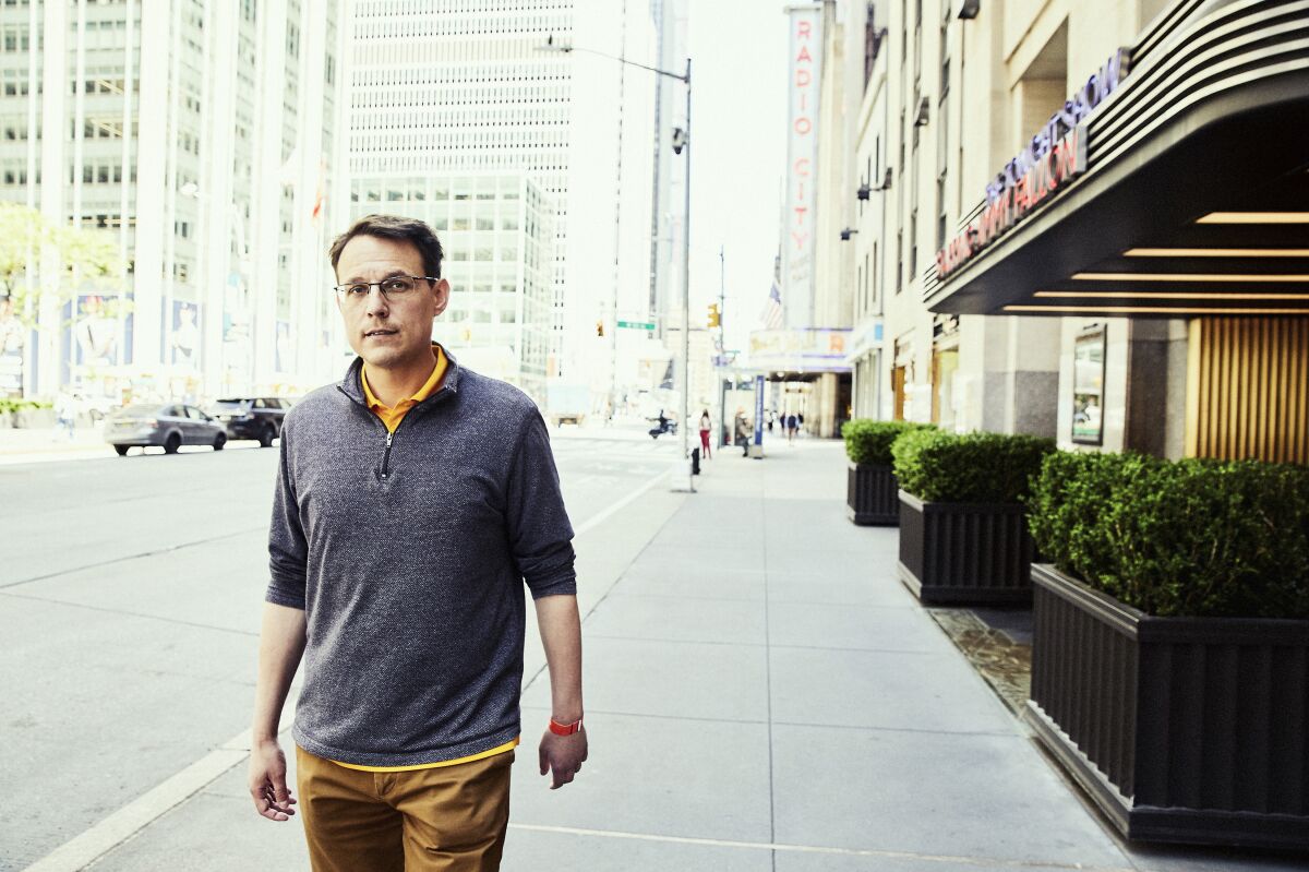MSNBC political whiz Steve Kornacki at Rockefeller Plaza