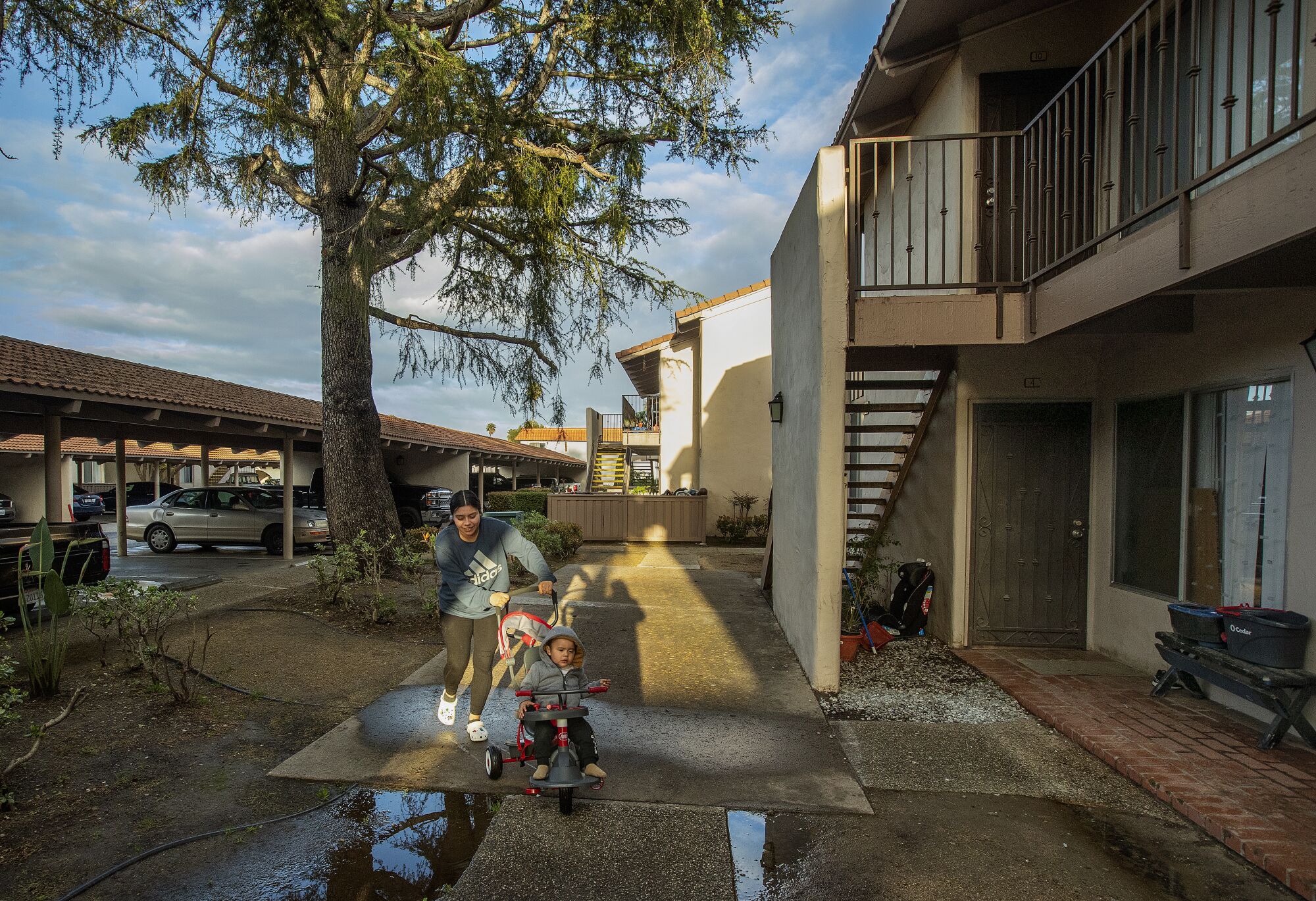 The apartment complex where Lisa Gondek, 21, was murdered.