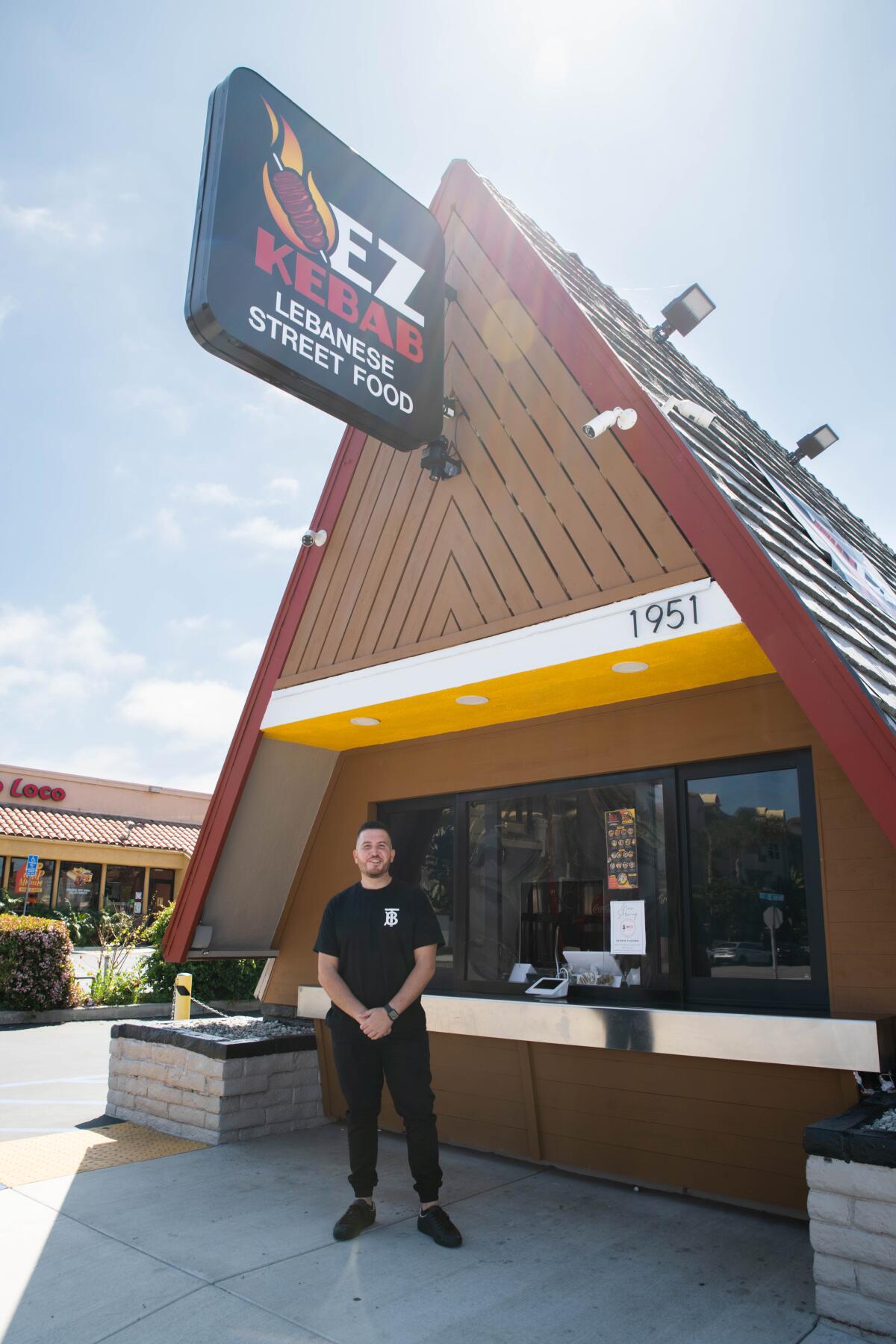 EZ Kebab opens in Costa Mesa’s iconic A-frame building off Harbor Boulevard.