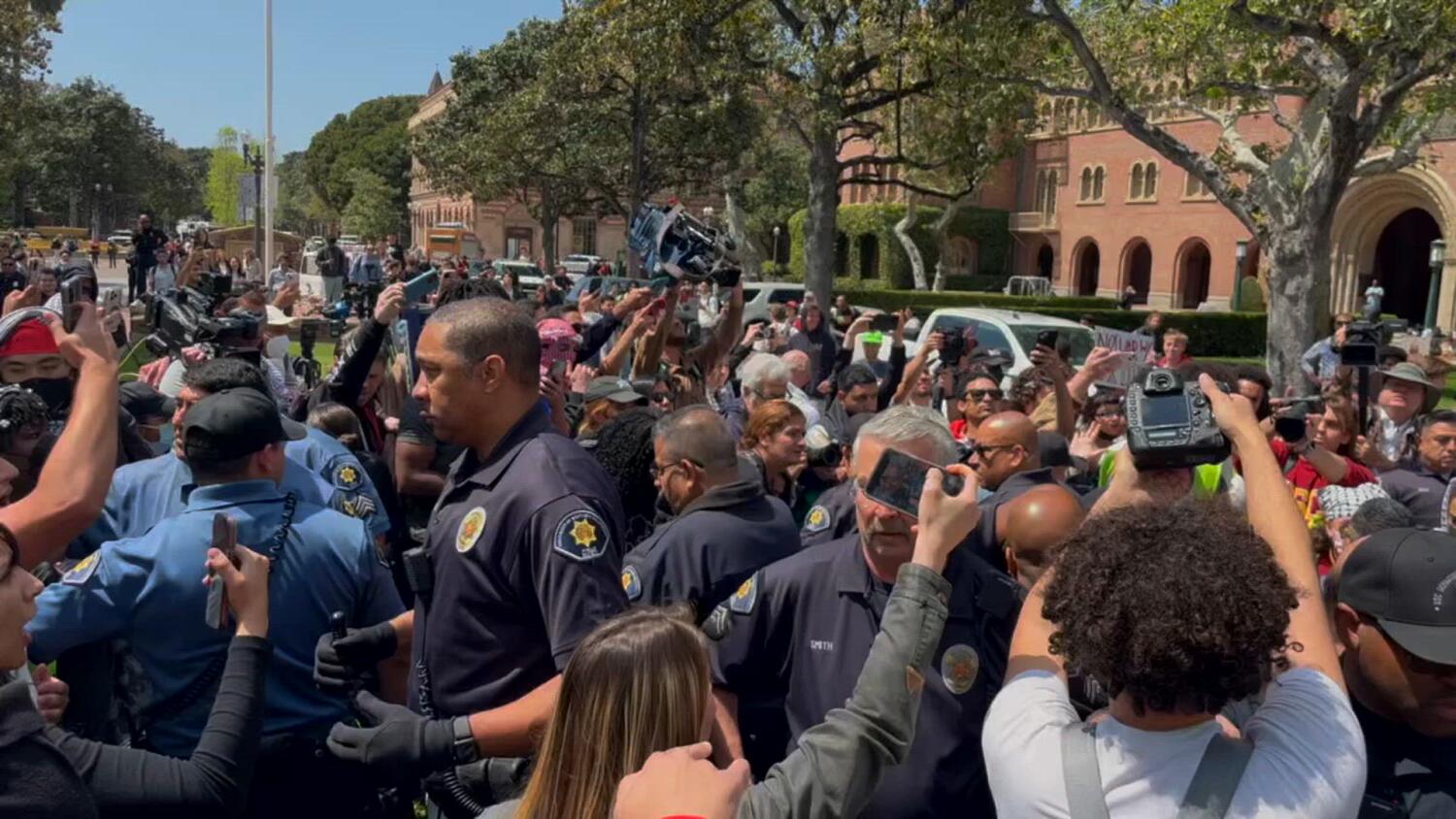 'We will not stop, we will not rest!' USC students join national pro-Palestinian camps