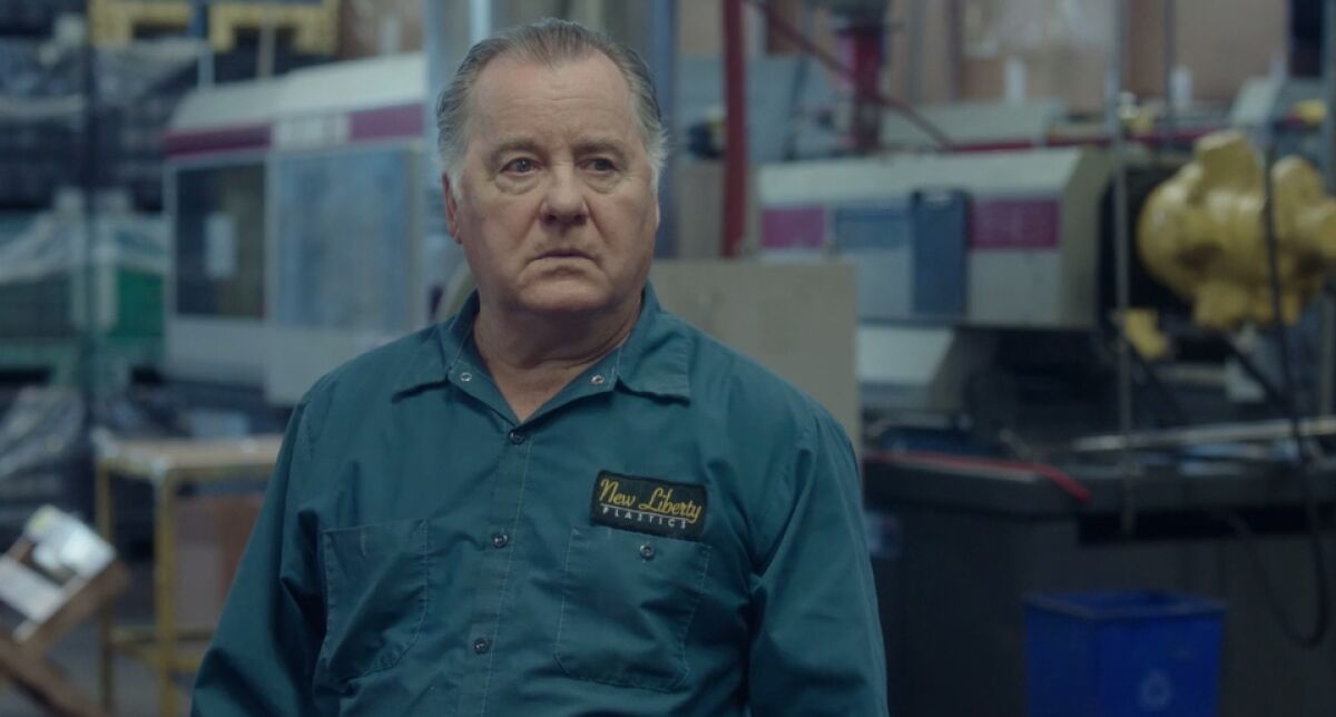 Veteran actor Peter Gerety in a scene from the film "Working Man"