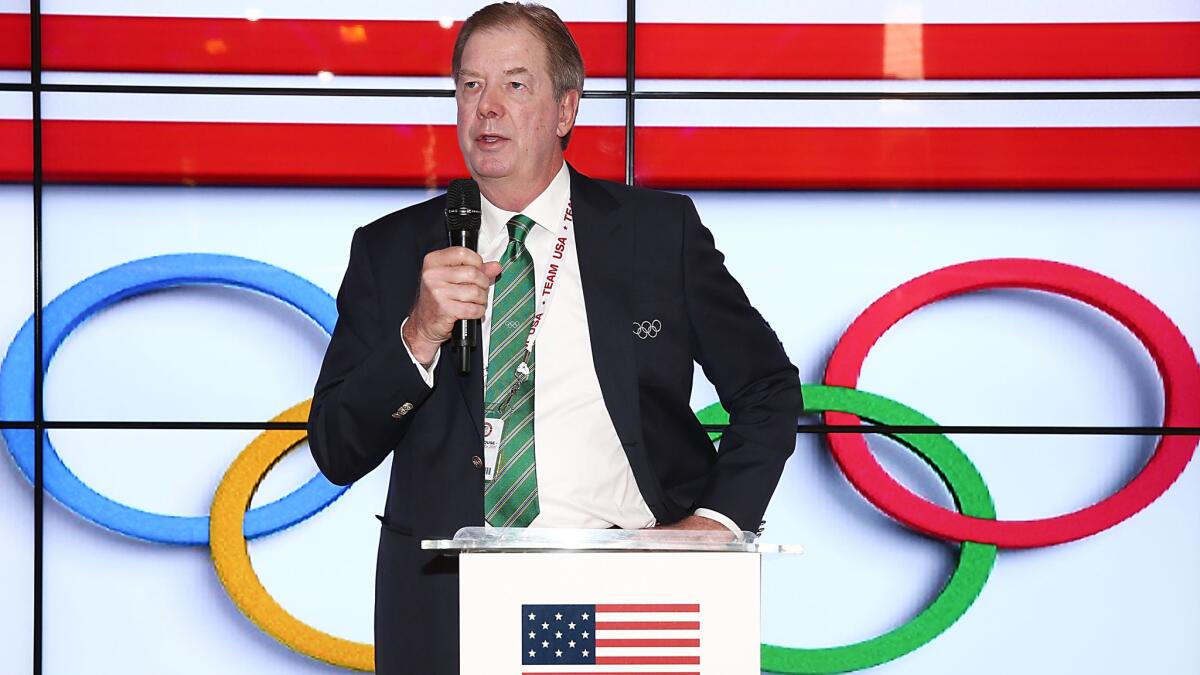 USOC Chairman Larry Probst, addressing the American contingent during a gathering at the Rio Olympics last month, said officials didn’t want a marketing agreement with LA2024 "to become an issue."