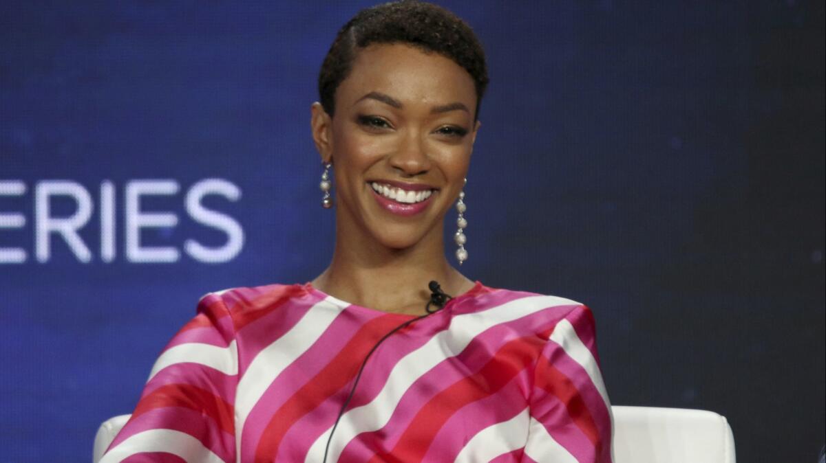 At the Television Critics Assn. winter press tour, CBS shows with diverse casts and production teams were front and center. Sonequa Martin-Green plays the lead in "Star Trek Discovery."