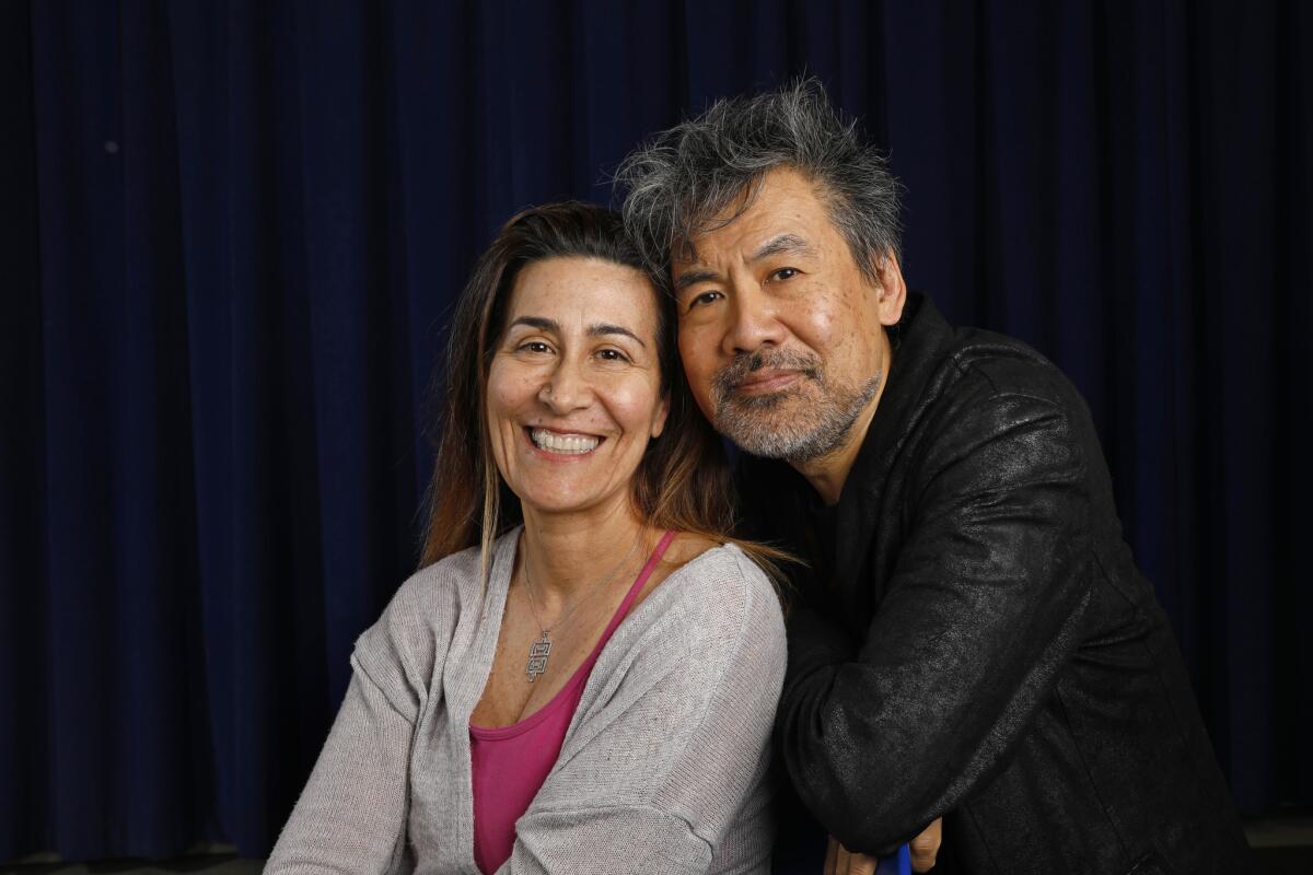 Playwright David Henry Hwang with composer and lyricist Jeanine Tesori during a break in rehearsals last month in New York.