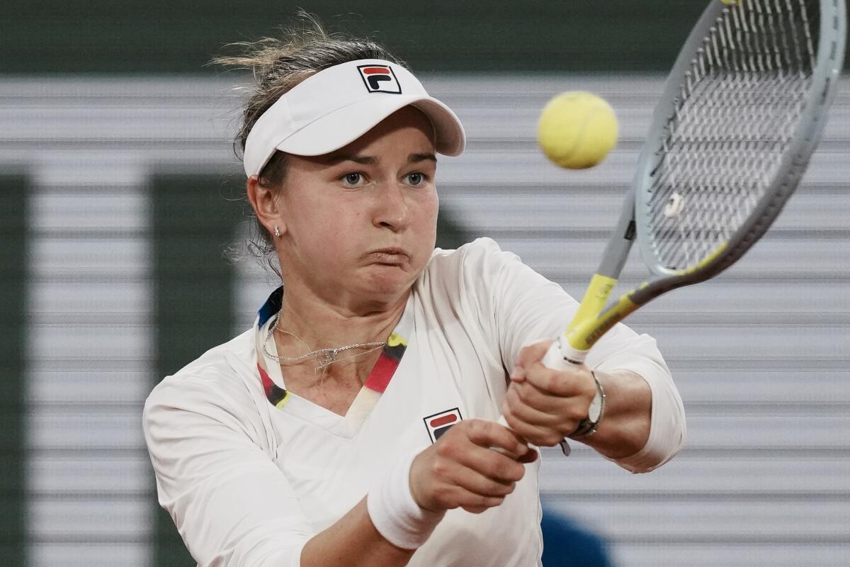 Barbora Krejcikova at the French Open.