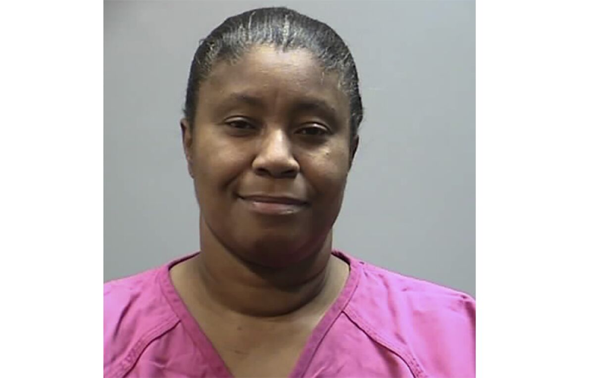This photo provided by Georgetown County Sheriff's Office shows Cassandra Dollard. Hemingway police Officer Cassandra Dollard was charged with voluntary manslaughter Wednesday, Feb. 9, 2022, for shooting and killing an unarmed man who led her on a high-speed chase and then tried to run from his wrecked car, investigators said. Dollard is charged with voluntary manslaughter in the shooting early Sunday after she chased the driver 8 miles (13 kilometers) outside the limits of the town of 530 people. (Georgetown County Sheriff's Office via AP)