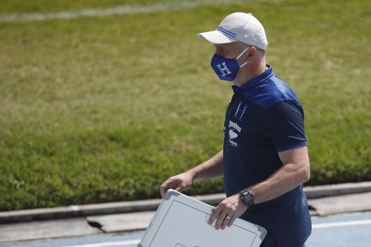 Honduras' national soccer team head coach Fabian Coito 