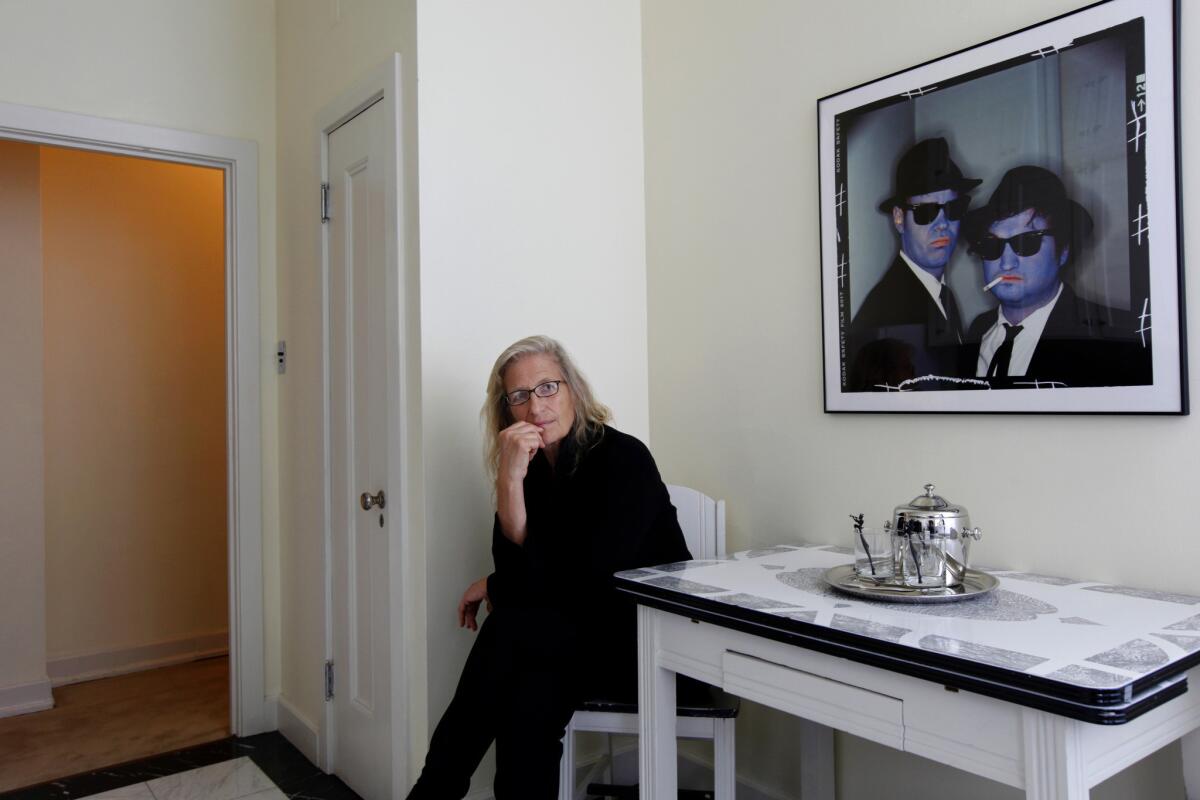 Photographer Annie Leibovitz at the Chateau Marmont.
