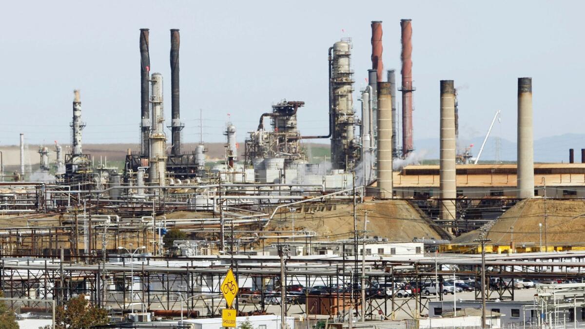 Chevron's oil refinery in Richmond, Calif., had a fire in 2012 that sent thousands of people to hospitals, many complaining of respiratory problems.