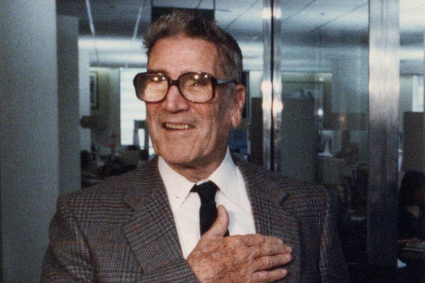 SP.Murray –– Jim Murray, 1990 file photo. Photo by Rick Meyer/Los Angeles Times